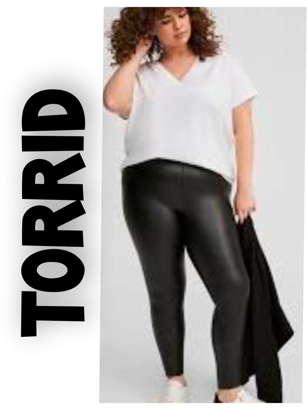 torrid Black Faux Leather High-Rise Leggings Soze 1